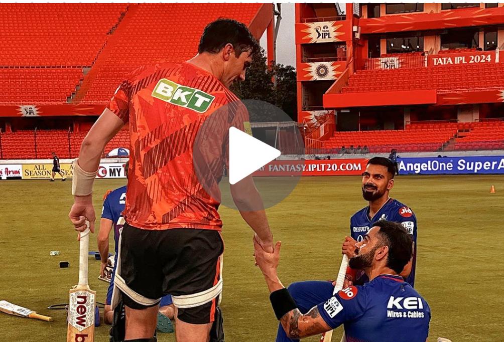 [Watch] Virat Kohli Catches Up With World Cup 2023 Nemesis Pat Cummins Ahead Of RCB Vs SRH